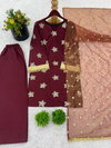 Nsr 853 Crep Silk Top With Bottom Dupatta Wholesale Clothing Suppliers In India